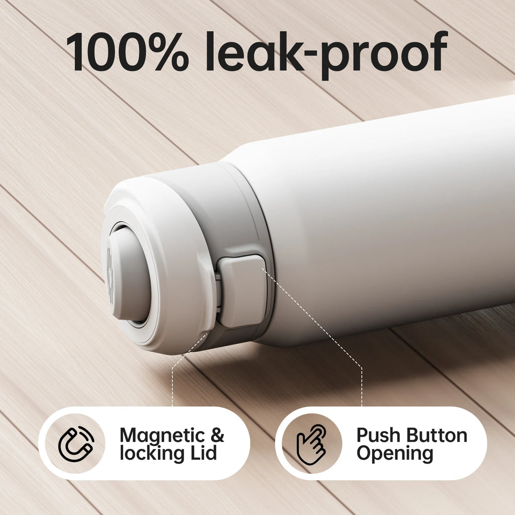 Stay Hydrated in Style: Fjbottle 710/950Ml Insulated Water Bottle with Magnetic Lid and Phone Mount for Outdoor Adventures